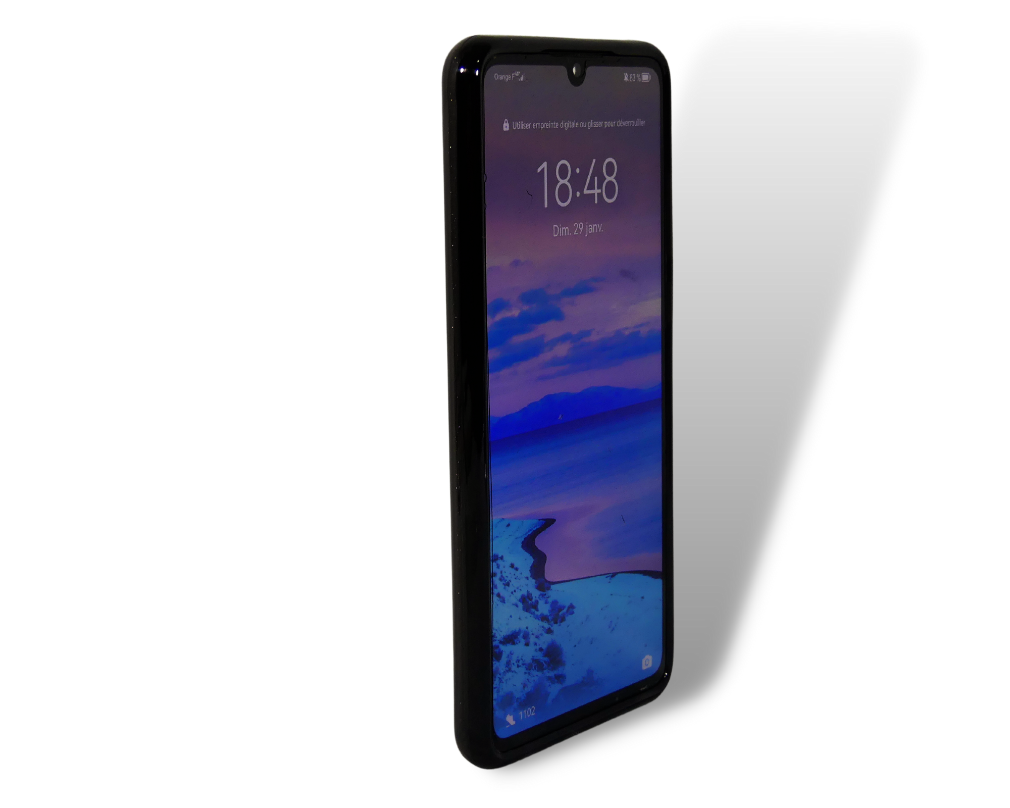 Coque paillette Noir - Huawei